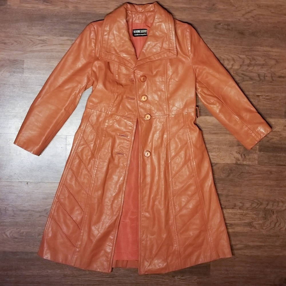 Vintage Authenic Red Leather Jacket
